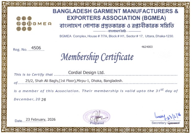 BGMEA Certificate